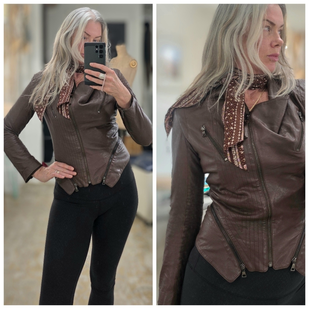 Immobile Leather Moto Jacket